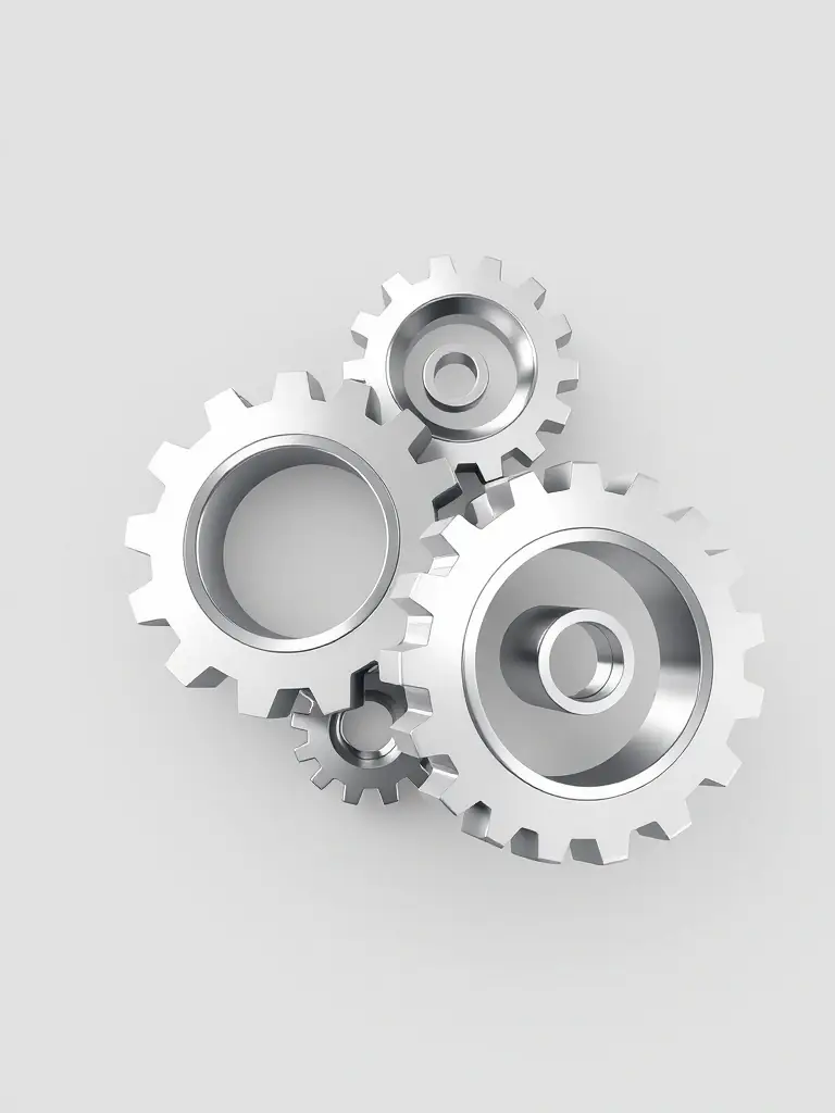 A visual representation of interconnected gears working smoothly together, symbolizing the integration of systems and processes for optimal performance and growth.